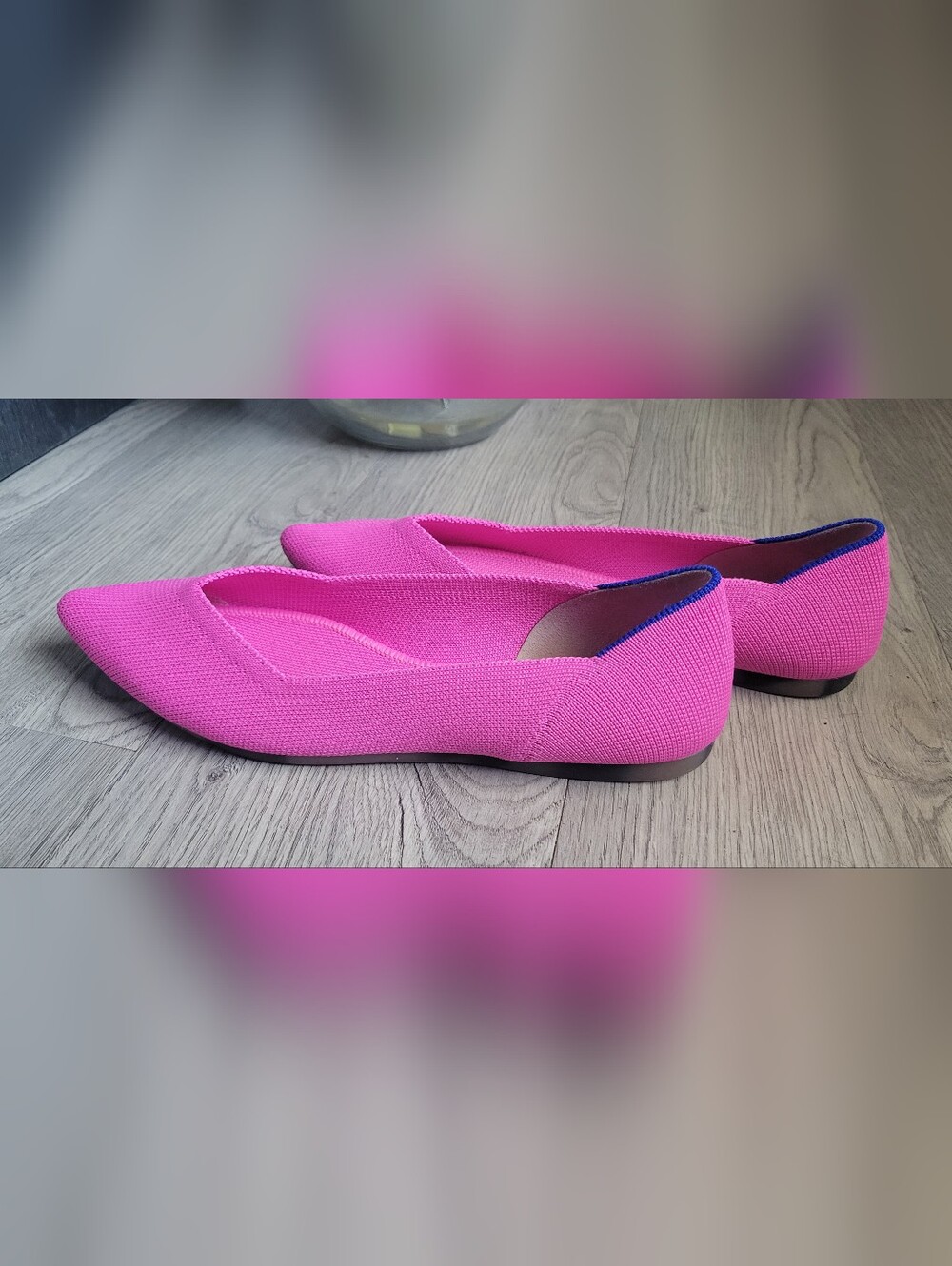 Rothy's The Point Dragon Fruit Hot Pink Flats, Women's US 6.5 EU 36.5 - Picture 7 of 16